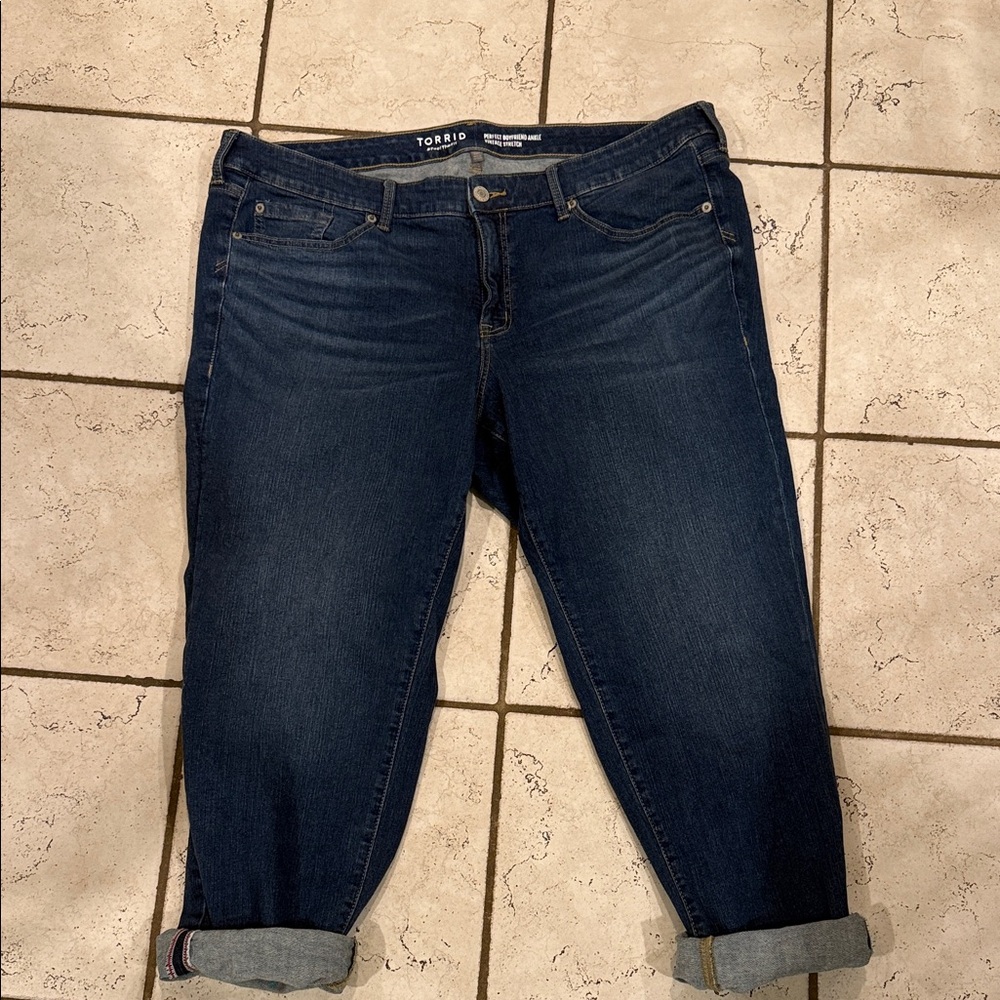 torrid Dark Indigo Boyfriend Jeans